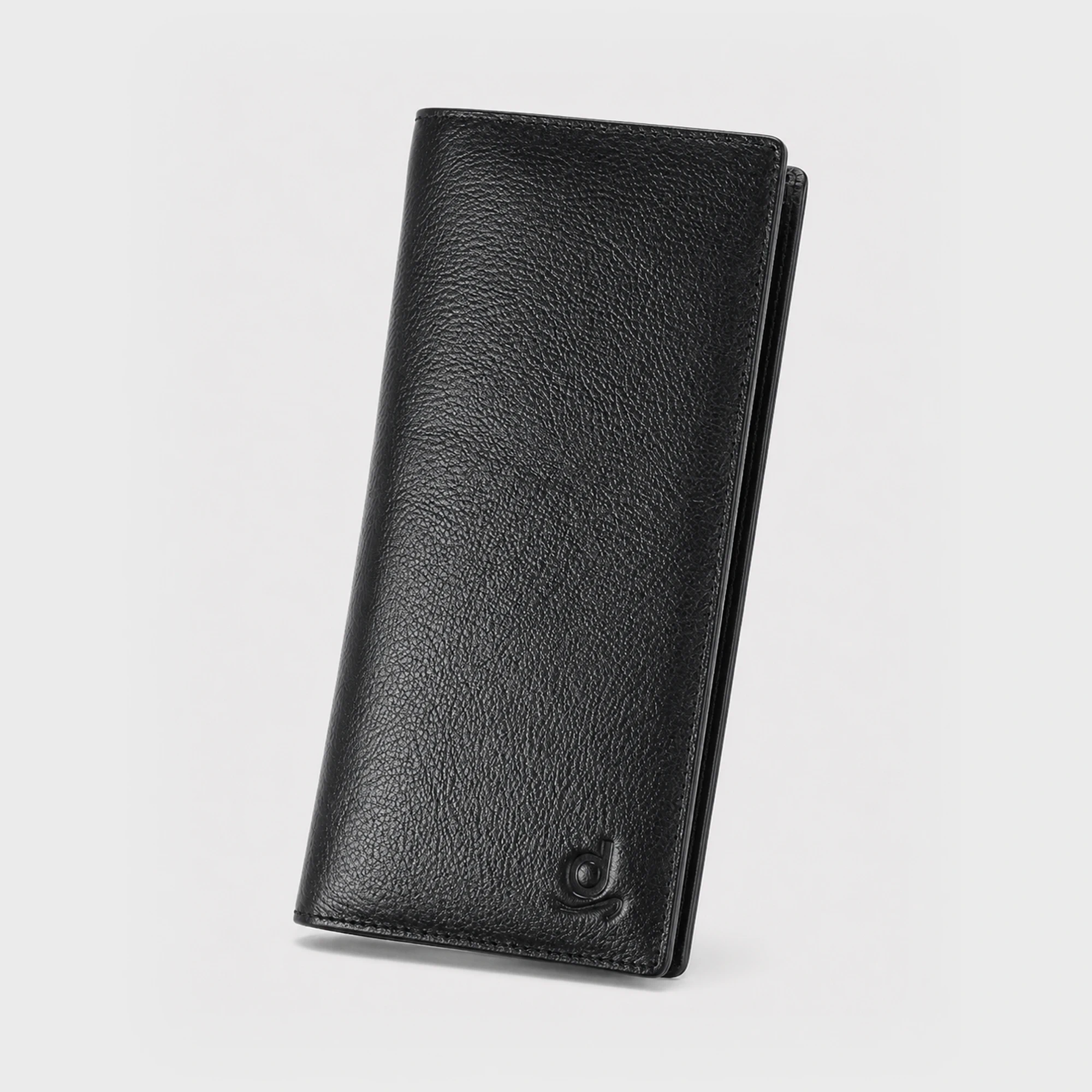 Vantra Long Dual Chamber Leather Wallet Black - DWV801B